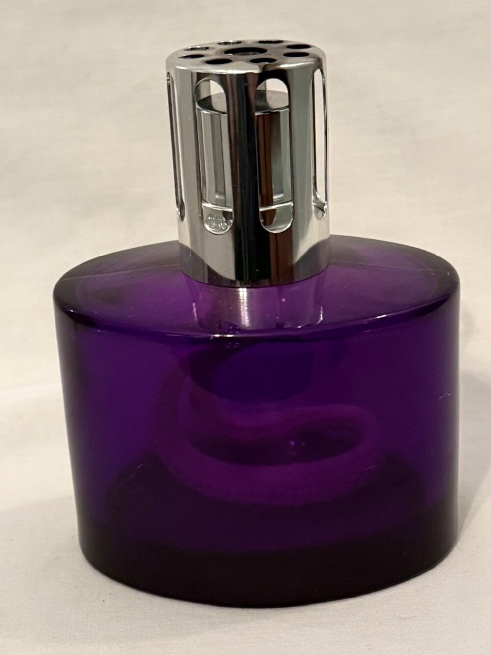 Lampe Berger Catalytic Fragrance Purple Oval Oil Lamp W/ Silver Crown